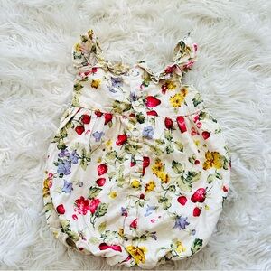 Ralph Lauren Strawberry floral print bubble romper